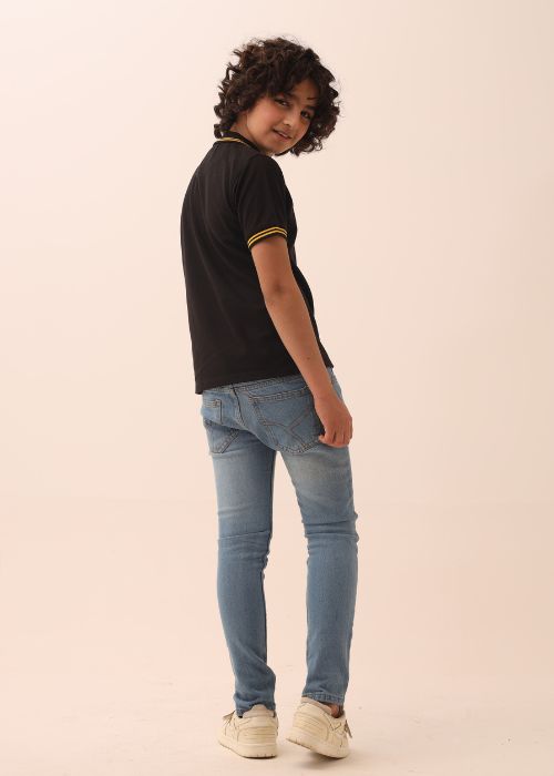 Polo Boy Black Palm Tree
