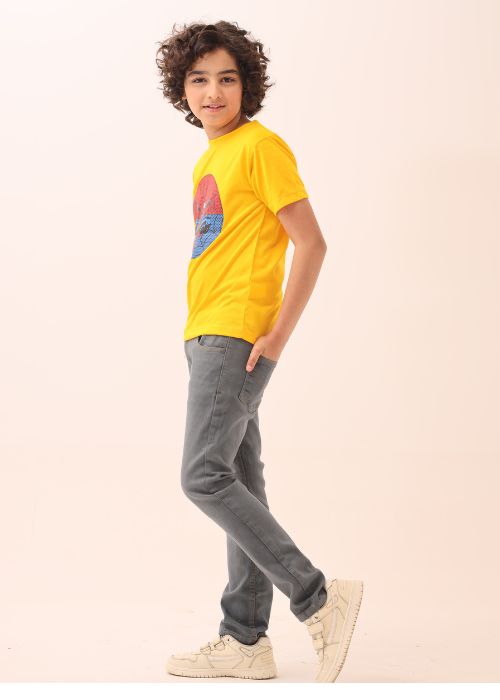 Boy T Shirt Yellow Spider Man