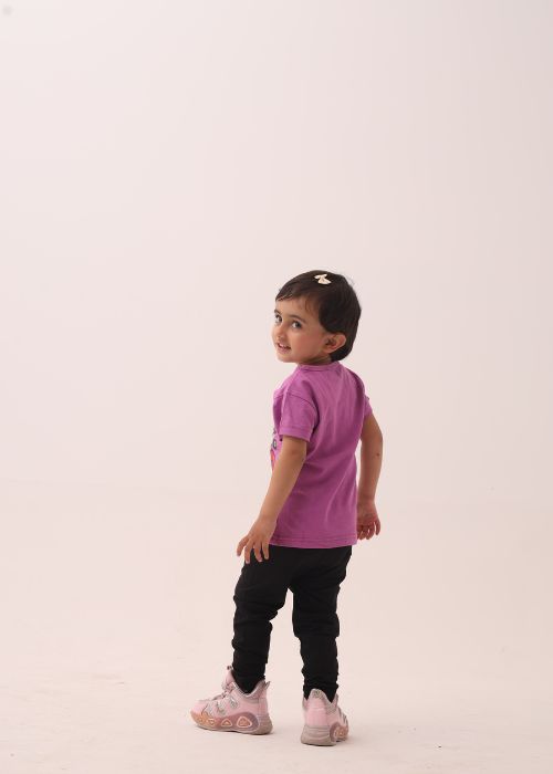 Girl T Shirt purple Today is Good