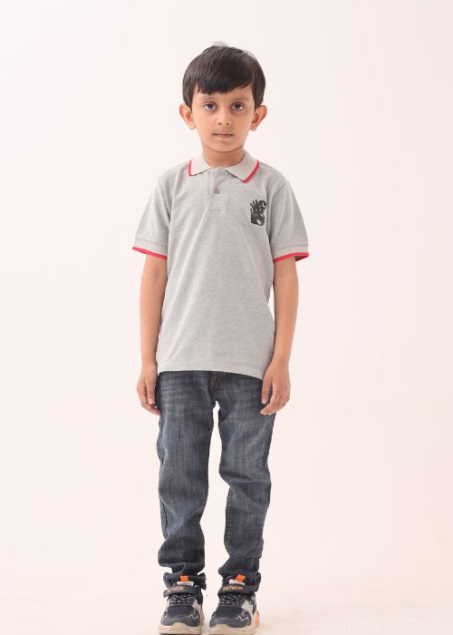 Boy Grey Polo