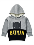 Grey & Black Batman Fleece Hoodie