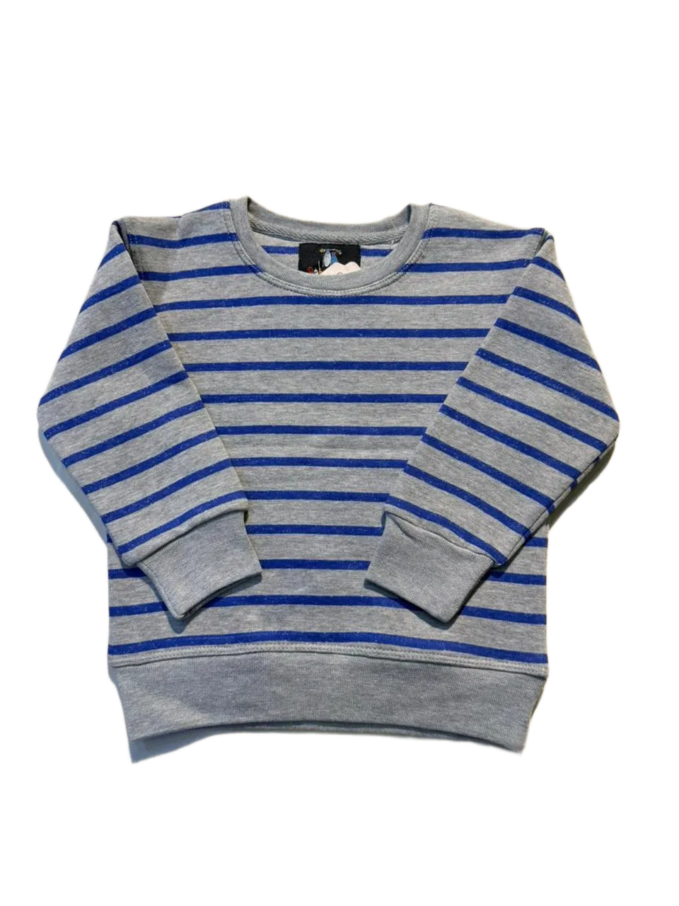 Grey Tracksuit with Blue Stripes