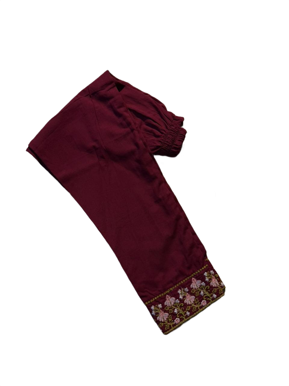 Girls Maroon Shalwar Kameez