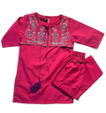 Girls Dark Pink Shalwar Kameez