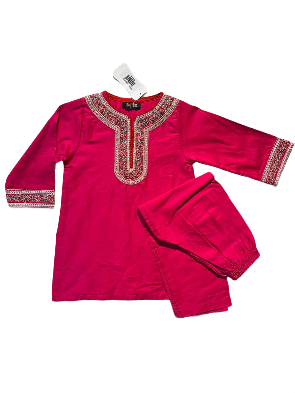 Girls Dark Pink Shalwar Kameez