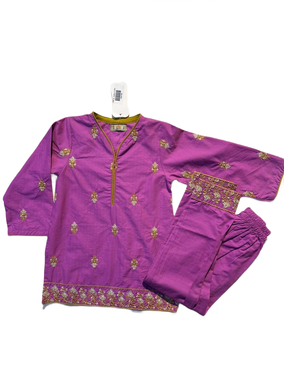 Girls Purple Shalwar Kameez