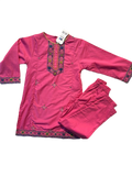 Girls Light Pink Shalwar Kameez Embroidered