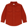 Boy's Red Corduroy Full Sleeves Shirt