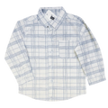 Boy's White Checkered Full Sleeves Shirt