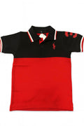 Boy's Red & Black Polo Shirt