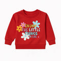 Red Flower Quote Sweatshirt