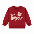 Dark Red Bonjour Sweatshirt