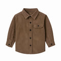 Boy's Brown Corduroy Full Sleeves Shirt