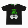 Boy's Black Save the World T-Shirt