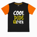 Boy's Black & Orange Quote T-Shirt