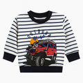 White Striped Outdoor Lifestyle Sweatshirt
