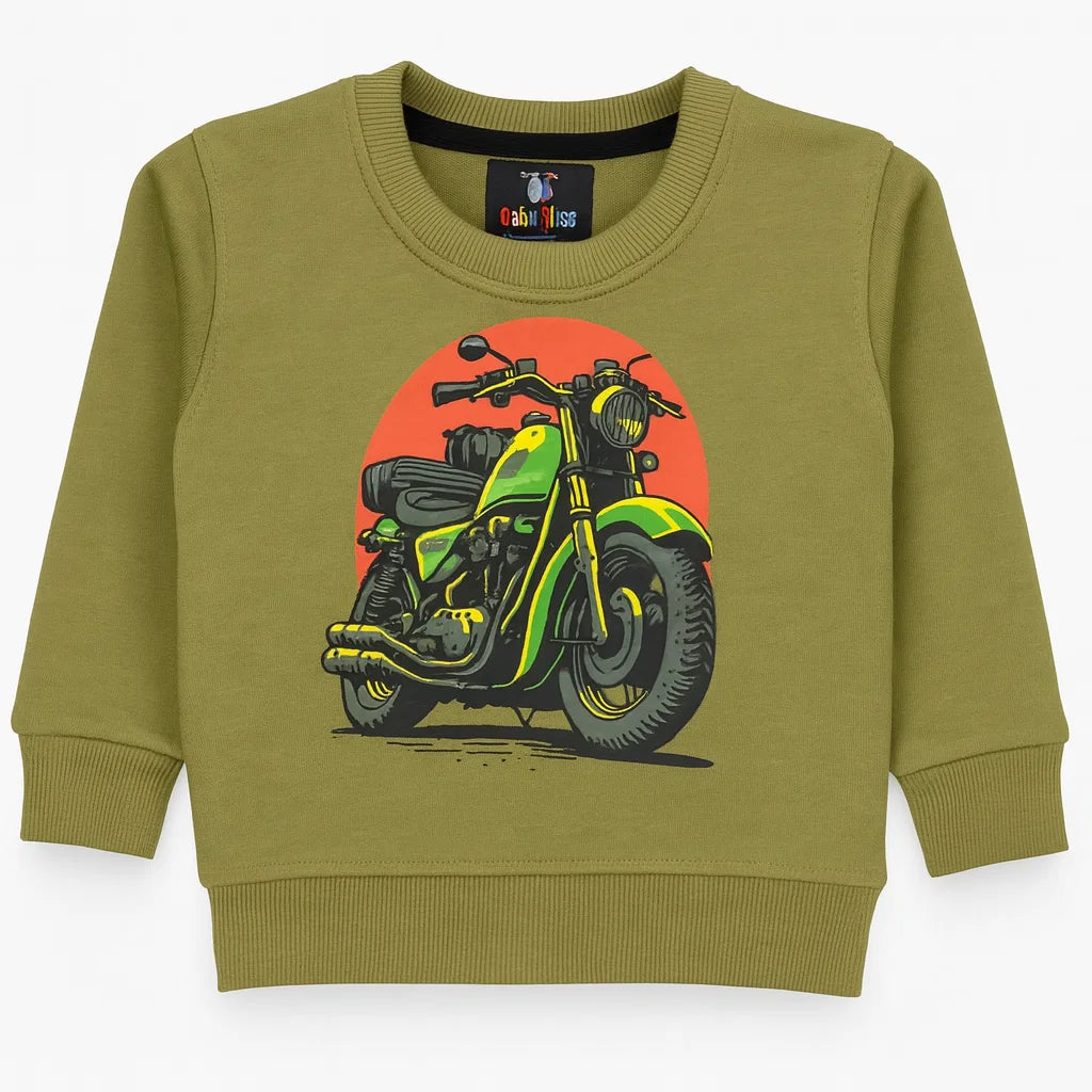 Olive Green Bike Sweatshirt