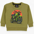 Olive Green Bike Sweatshirt