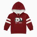 Maroon Panda Fleece Hoodie