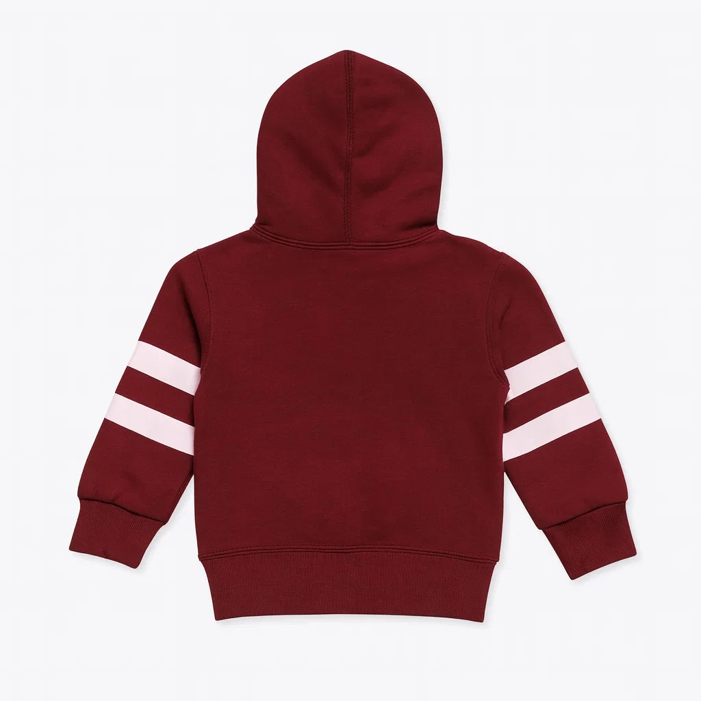 Maroon Panda Fleece Hoodie