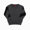 Grey Woolen Sweater with Black Stripe