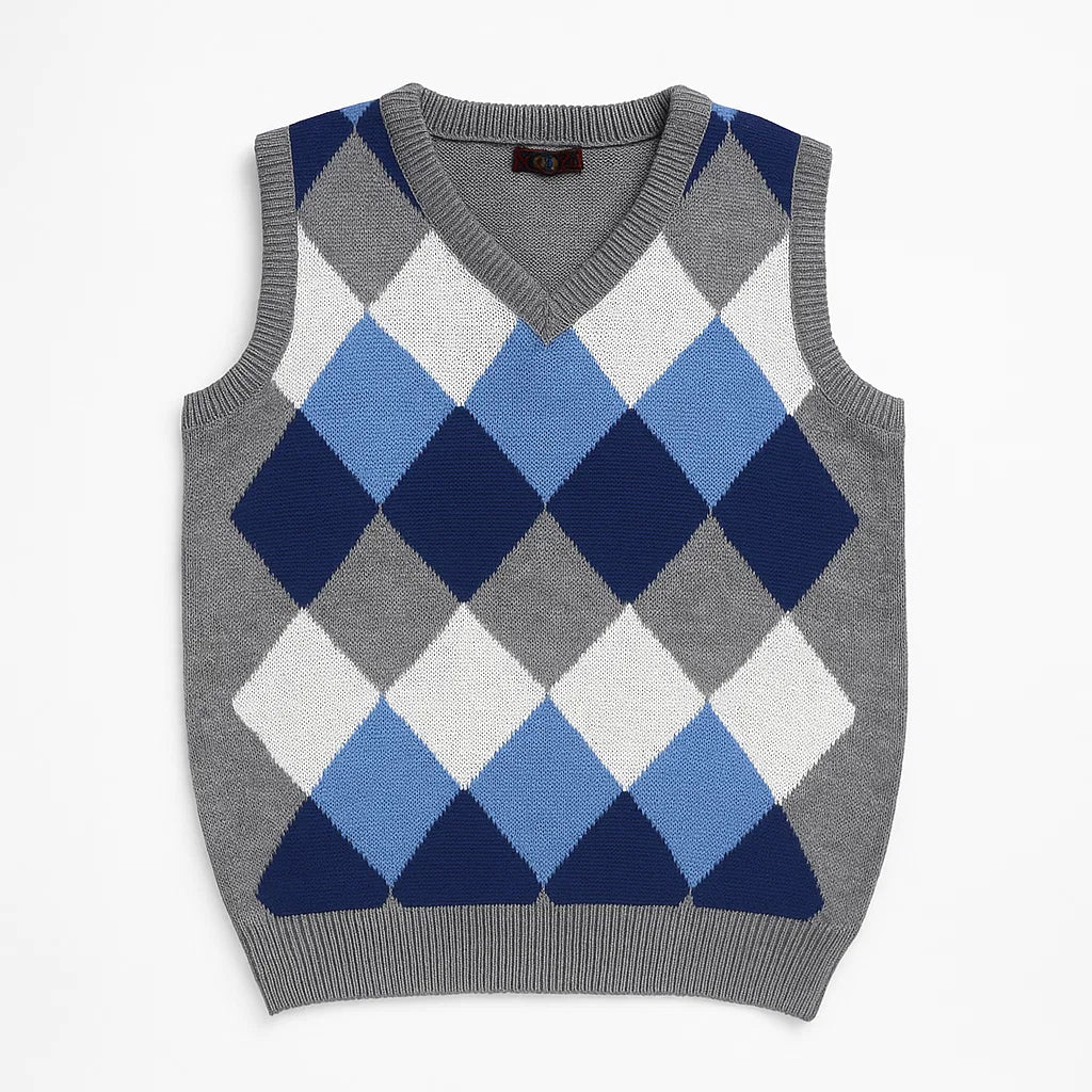 Dark Grey Cotton Sweater (Sleeveless)